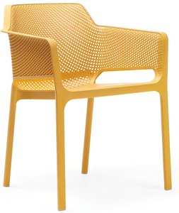 Vollkunststoff Designer Gartenstühle stapelbar - Stuhl Rigor / Gelb