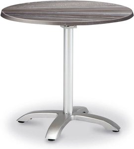 Runder 90cm Tisch klappbar mit Silber Gestell - Tisch Silber Ligu / mit Steinoptik