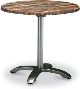 Runder 90cm Tisch klappbar mit Anthrazit Gestell - Tisch Anthrazit Ligu / mit Holzoptik