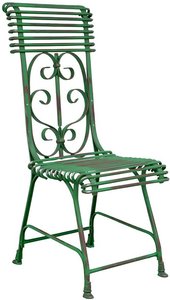 Schmiedeeisen Outdoor-Stuhl im antiken Design - Lumani / Grau