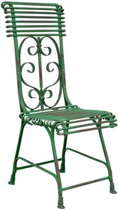 Schmiedeeisen Outdoor-Stuhl im antiken Design - Lumani / Weiß