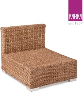Lounge Mitte Garten-Sofa - MBM - Alu & Geflecht - braun - Mittelmodul Bellini