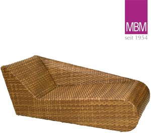 Lounge Relaxliege links für Garten - MBM - Alu & Geflecht Rattanoptik - braun - Madrigal Relax-Lounge links
