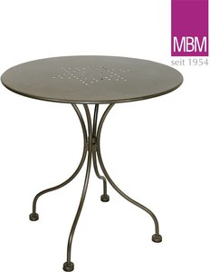 Runder Gartentisch aus Schmiedeeisen - MBM - 65cm - Landhaus Stil - Tisch Boulevard