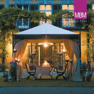 Romantischer Pavillon mit Dach - MBM - Metall/Eisen - offen - 350x30x330cm - Pavillon Romeo Elegance