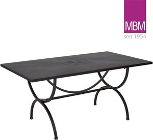 Stabiler Gartentisch aus Schmiedeeisen - 160x90cm - MBM - Tisch Medici