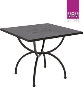 Quadratischer Gartentisch aus Schmiedeeisen - 90x90cm - MBM - Tisch Medici