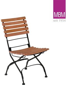 Gartenstuhl ohne Armlehnen - Schmiedeeisen & Resysta - MBM - klappbar - Stuhl Brazil
