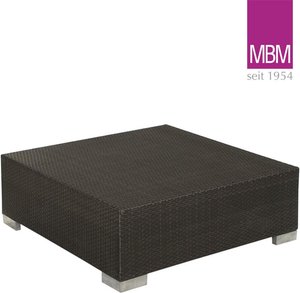 Garten Loungetisch von MBM - dunkelbraun - Polyrattan - Loungetisch Bellini / ohne Glasplatte