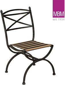 Gartenstuhl antik ohne Armlehnen - MBM - Metall/Eisen - Stuhl Medici / ohne Sitzkissen