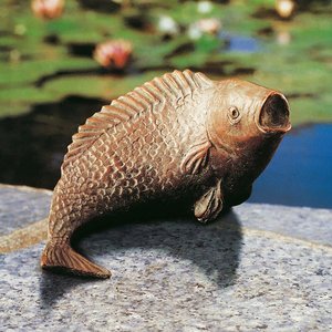 Bronze Fischskulptur als Gartendekoration - limitiert - Fisch