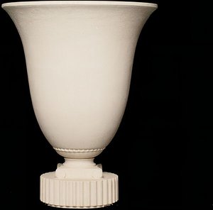 Englische Blumenvase Steinguss - Hades / Portland weiß / 42x52,7 cm (DmxH)