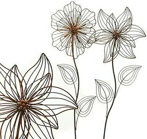Gartenstecker Blume aus Metall - Rost - Floratum