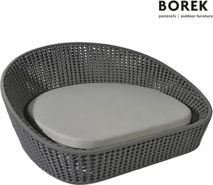 Borek Outdoor-Tagesbett grau mit Polster - Vigo Tagesbett
