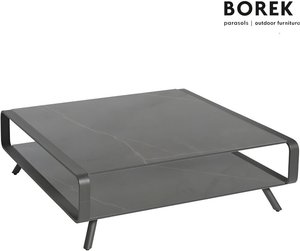 Loungetisch von Borek groß - anthrazit - aus Alu - Double O Loungetisch
