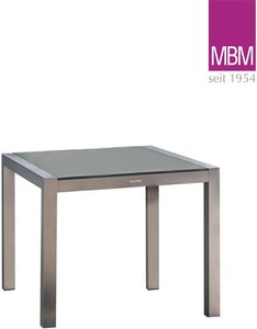 Quadratischer Tisch aus Edelstahl für den Garten von MBM  - Tisch Kennedy