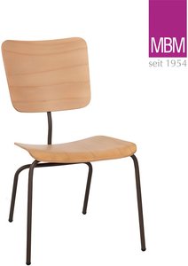Stuhl für den Garten aus Resysta und Schmiedeeisen - MBM - Stuhl Serengeti / mit Sitzkissen Granit