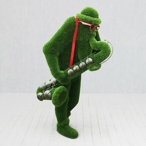 Große Musiker Gartenfigur mit Saxophon - Skulptur - Jack