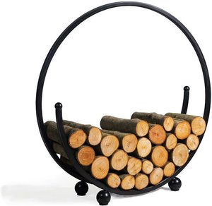 Spiralförmiges Holzregal mit viel Platz für Feuerholz - Stahl  - Kiroso Holzregal