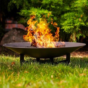 Runde Feuerstelle für den Garten aus Stahl - Dukla Feuerschale / Schwarz