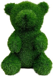 Wetterfeste Formschnitt Bärrenfigur für den Garten aus Kunstrasen - Bär Nika / 35cm