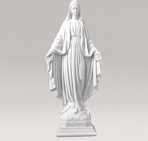 Gartenfigur segnend - Heilige Mutter aus Marmorguss  - Madonna Specia