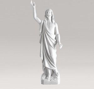 Klassische Gartenfigur Jesus aus Marmorguss - Jesus Spiritus
