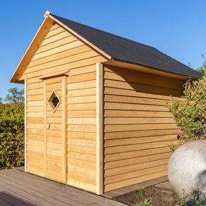 Gartenhaus Sauna für 3-6 Personen aus skandinavischen Fichtenholz - Banita / ohne Holzofen