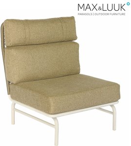 Gepolstertes Lounge Mittelmodul aus Aluminium  für die Outdoor Sitzecke - Max & Luuk - Jane Mittelmodul