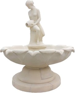 Eleganter Gartenbrunnen mit Aktfigur - Frau mit Krügen - Cecilie / Tyrolia