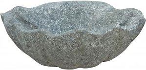 Vogelbad muschelförmig aus Stein - Tessa / 7x17x14cm (HxBxT)