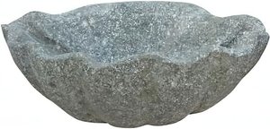 Vogelbad muschelförmig aus Stein - Tessa / 9x22x17cm (HxBxT)