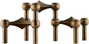 Kerzenhalter Set bronzed brass