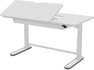LifeTime Schreibtisch automatisch höhenverstellbar links neigbare Platte