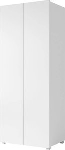 Kleiderschrank Drehtürenschrank in weiß Hochglanz CAIRNS-132, B/H/T ca. 80/200/52 cm
