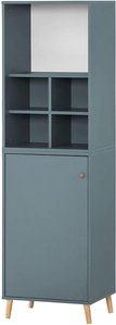 Büroschrank mit Regaleinsatz SISAK-80 in blau, B/H/T: ca. 50,95/175,2/41 cm