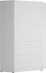Eckkleiderschrank 2 Türen weiß FLINT-129