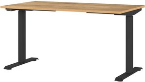 Schreibtisch 140cm, elektrisch höhenverstellbar, Eiche, MEMPHIS-01