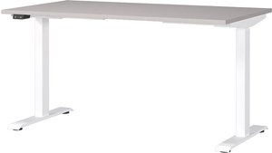 Schreibtisch 140cm, elektrisch höhenverstellbar, kaschmir, MEMPHIS-01