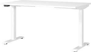 Schreibtisch 140cm, elektrisch höhenverstellbar, weiß, MEMPHIS-01