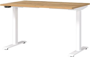 Schreibtisch 120cm, elektrisch höhenverstellbar, Eiche, MEMPHIS-01