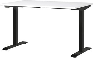 Schreibtisch 120cm, elektrisch höhenverstellbar, weiß, MEMPHIS-01