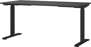 Schreibtisch 160cm, elektrisch höhenverstellbar, graphit, MEMPHIS-01