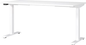 Schreibtisch 160cm, elektrisch höhenverstellbar, weiß, MEMPHIS-01