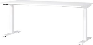 Schreibtisch 180cm, elektrisch höhenverstellbar, weiß, MEMPHIS-01