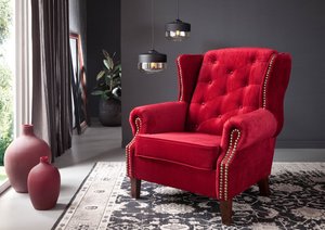 Sessel 102x93x102 rot CHESTERFIELD