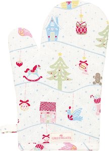 Greengate Laura Christmas white Grillhandschuh 28 cm