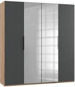 Kleiderschrank 2m breit mit Spiegel LEVEL36 A Grau