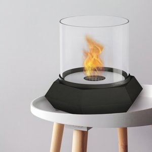 Noble Flame Sari [minimalistischer Ethanol-Tischkamin]: Schwarz