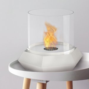 Noble Flame Sari [minimalistischer Ethanol-Tischkamin]: Weiß